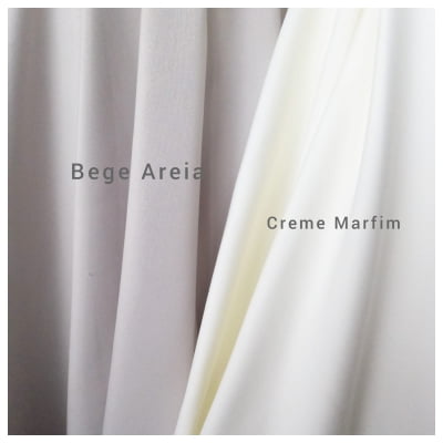 Tecido Microfibra Creme Marfim Cortina 3.00 m 100% Poliéster