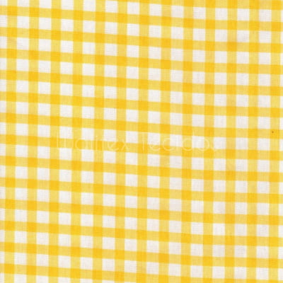 Tecido Tricoline Xadrez Amarelo - Walitex Tecidos