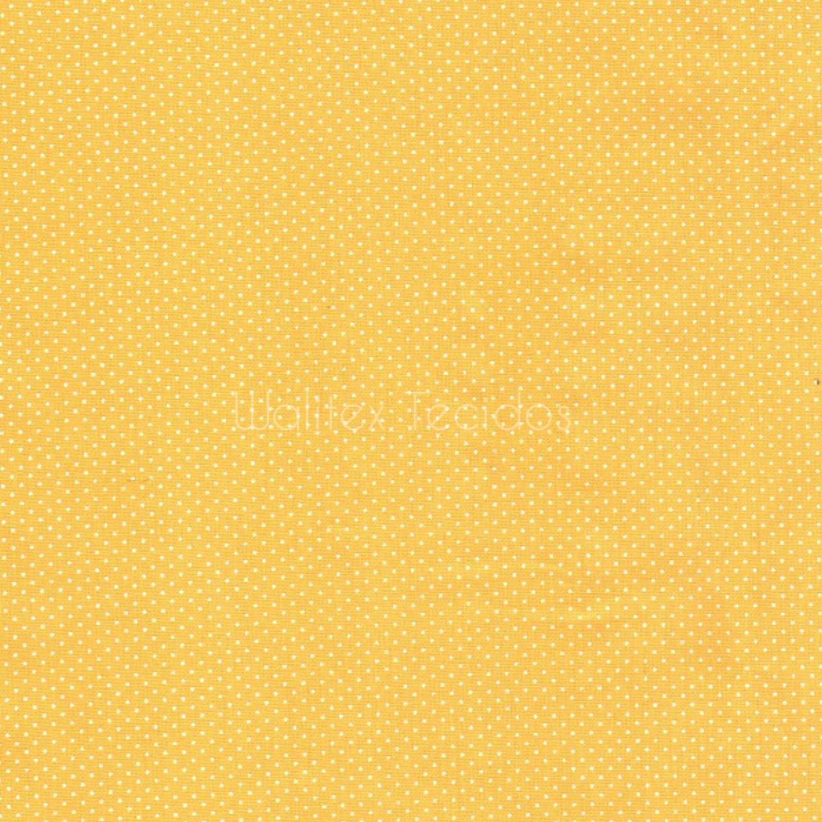 Tecido Tricoline Estampado Micro Poa Branco Fundo Amarelo Bebe - 50cm x  1,50mt - Loja Lider Tecidos
